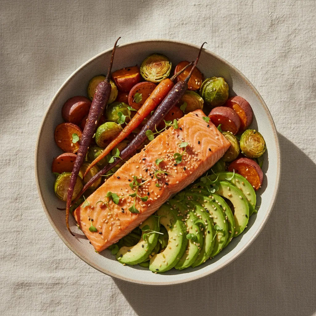 Vibrant nourishing meal bowl