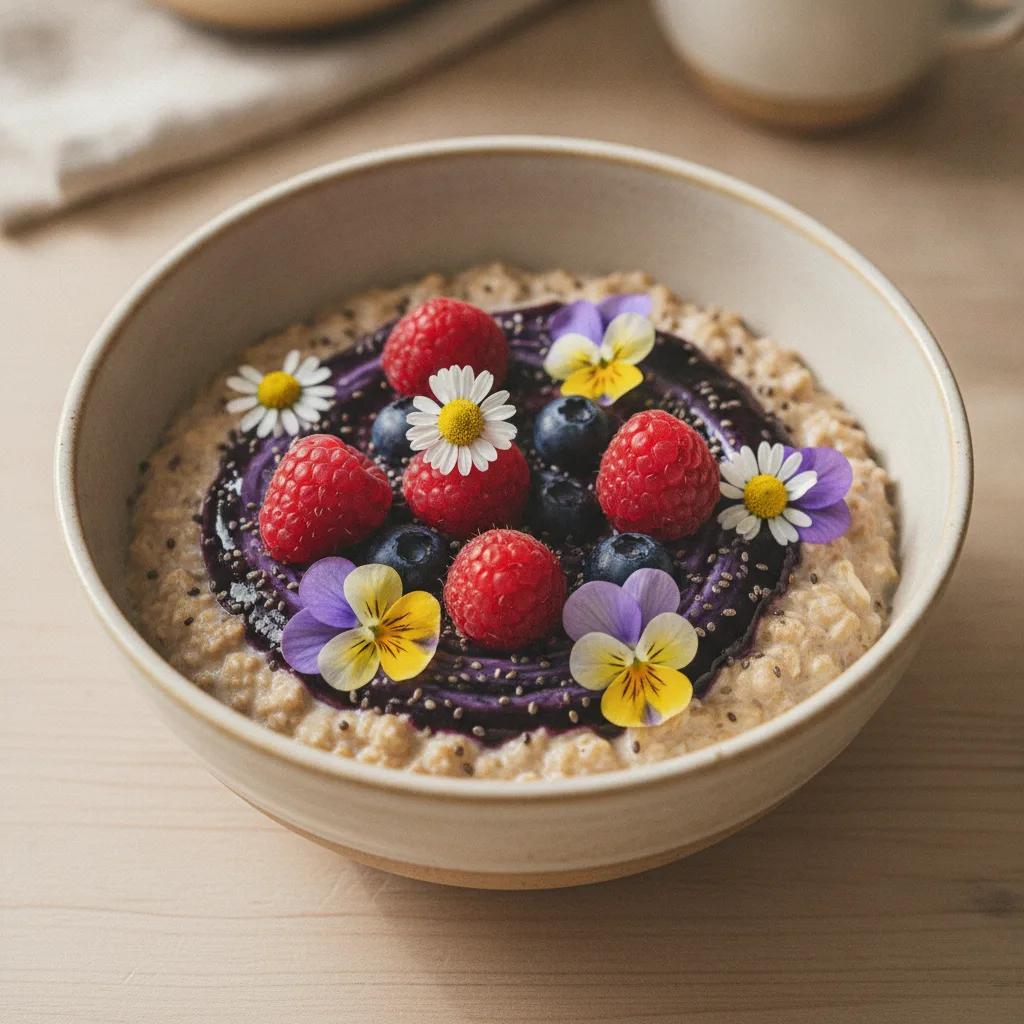Overnight oats with berries